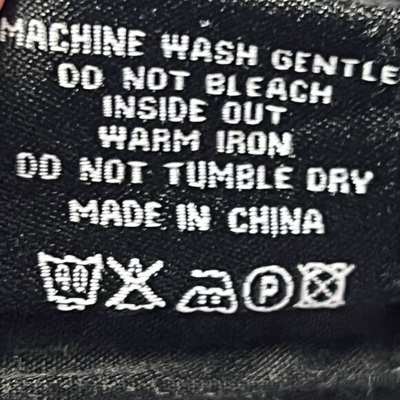 PrettyLittleThings Jeans Black Denim Holes Distressed High Rise Size‎ 8 Straight - Picture 9 of 10